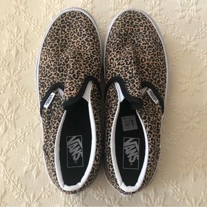 Cheetah print Vans slip-ons